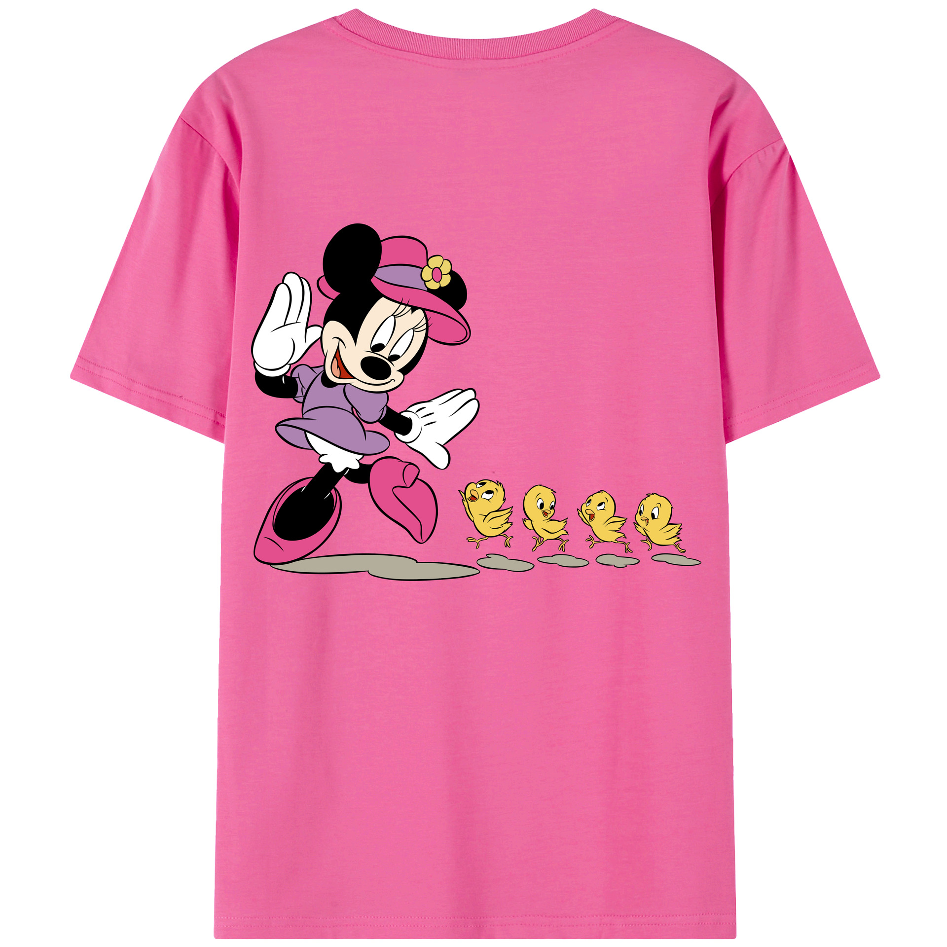 （画像用） ミッキーマウス Mickey Mouse レディース半袖Tシャツ(バックプリント)